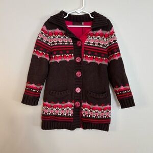 Catimini Babies Girls Choco Button Down Sweater Coat - Size 6